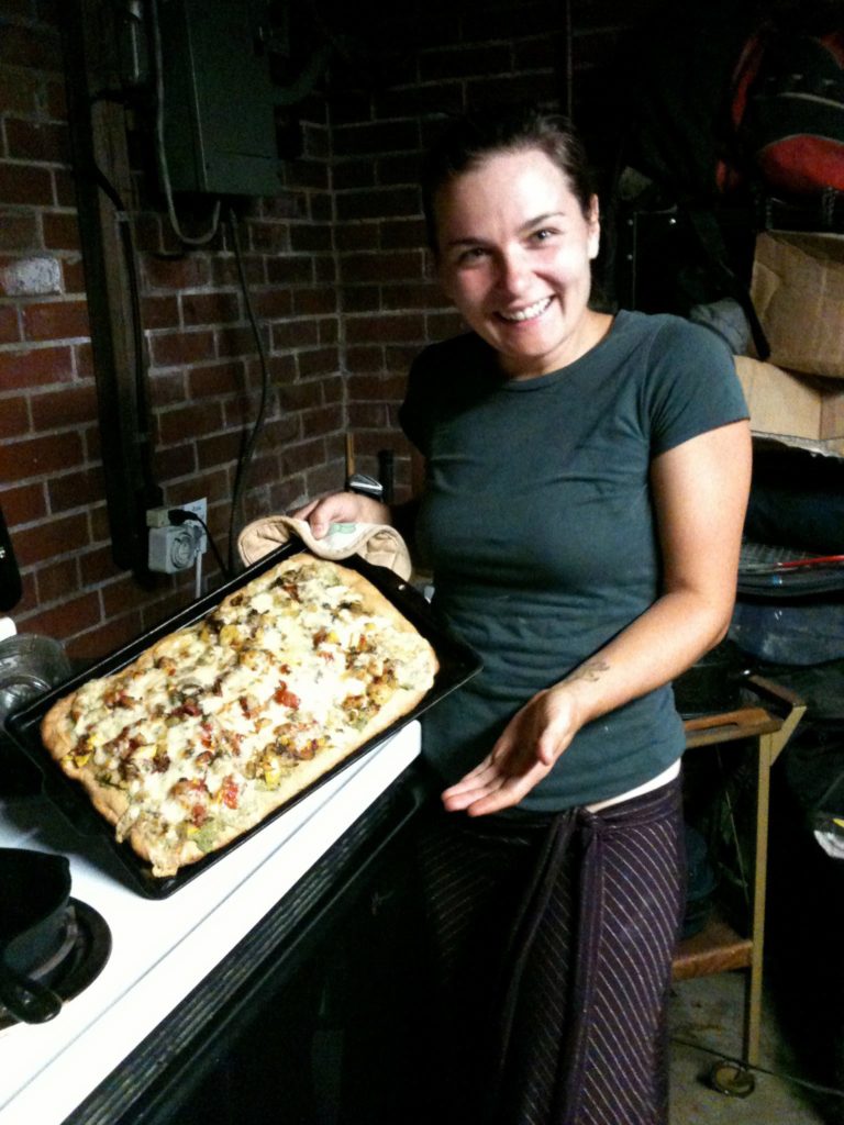 Farm fresh pizza! Doesn't get more homemade than this!