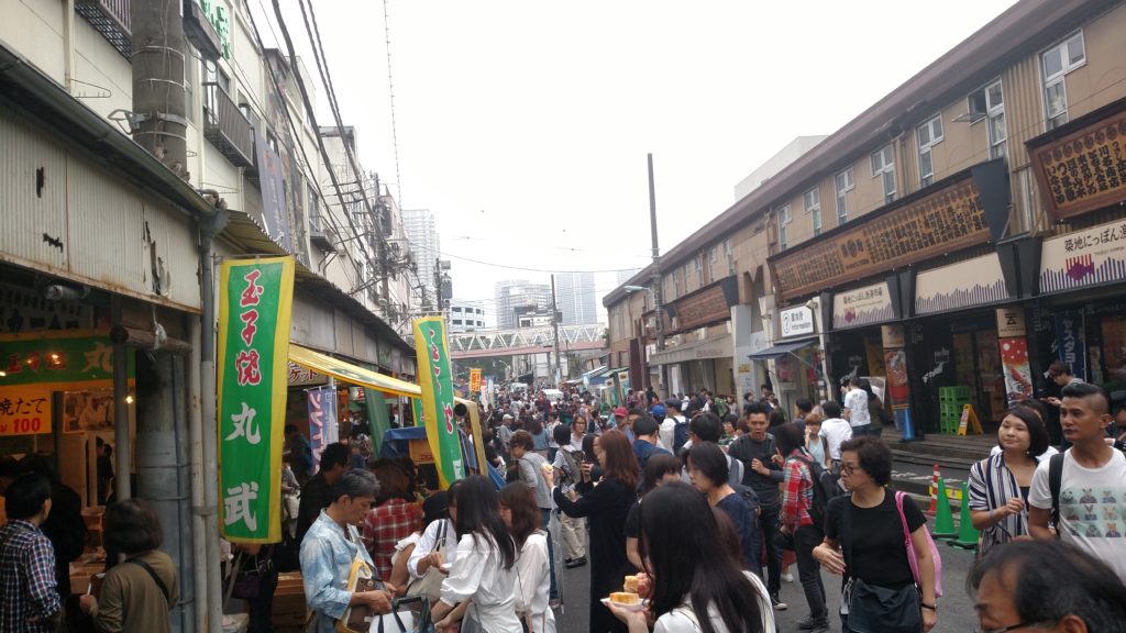 Crowds at the fish market